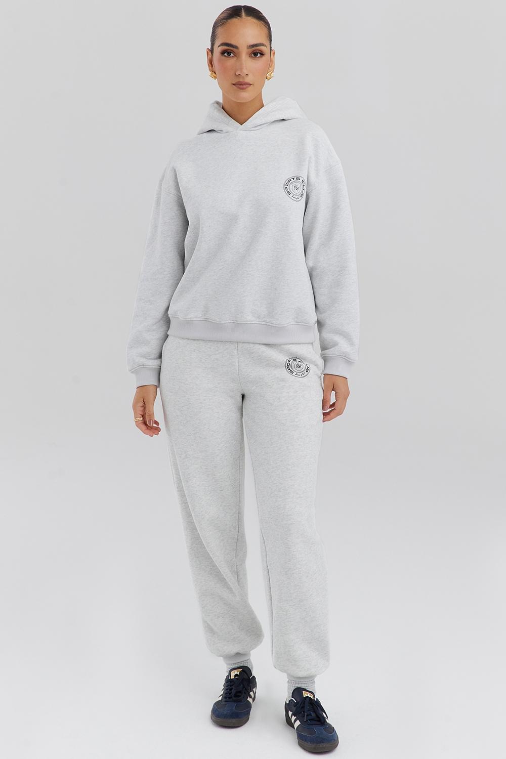 Coast  light grey marl fleece back jogging trousers Product Image