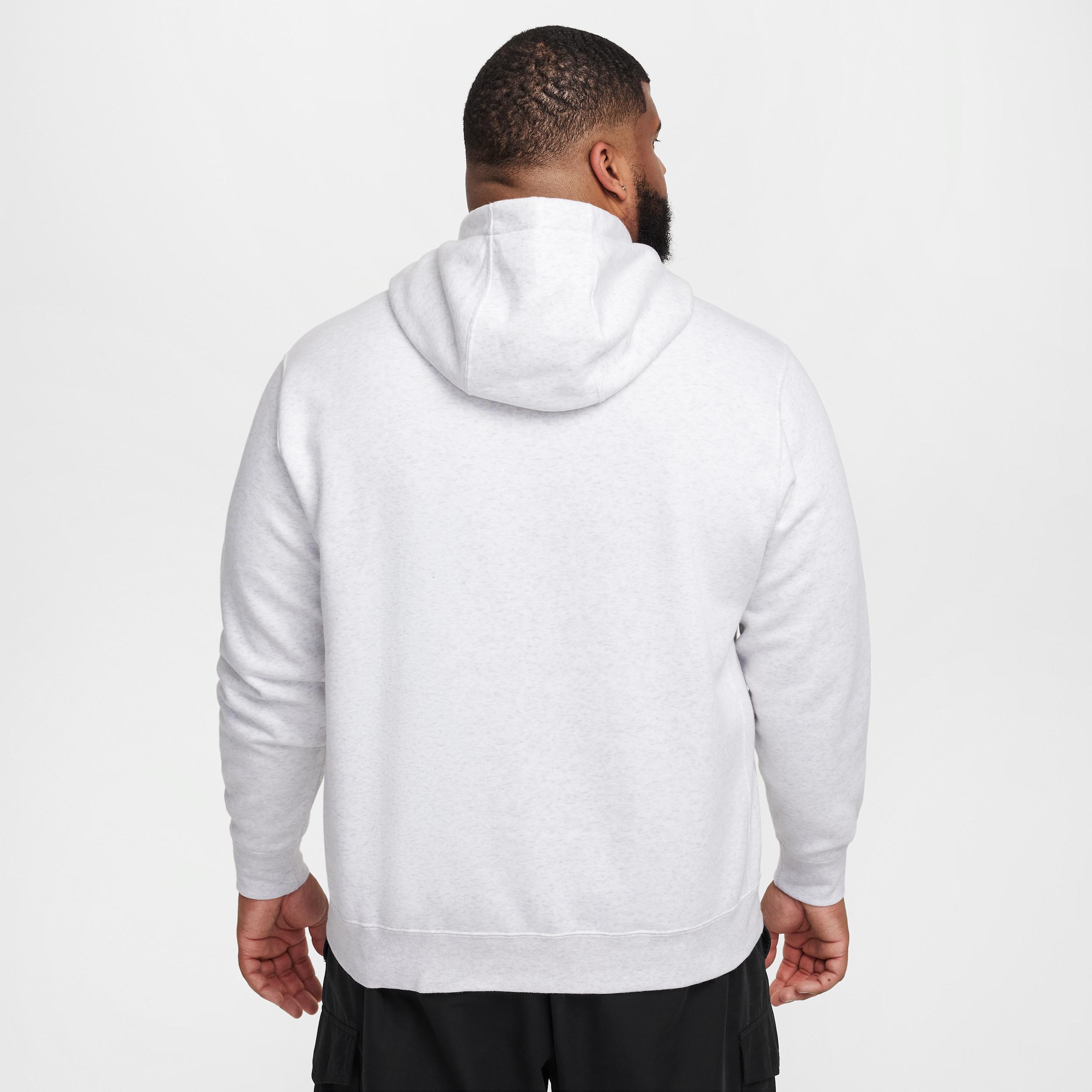 Nike Mens Nike NSW Club Pullover Hoodie BB SEGA - Mens Birch Heather/Red Product Image