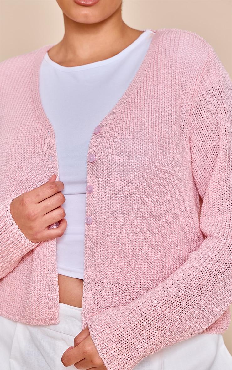 Plus Pink Filagree Button Cardigan Product Image