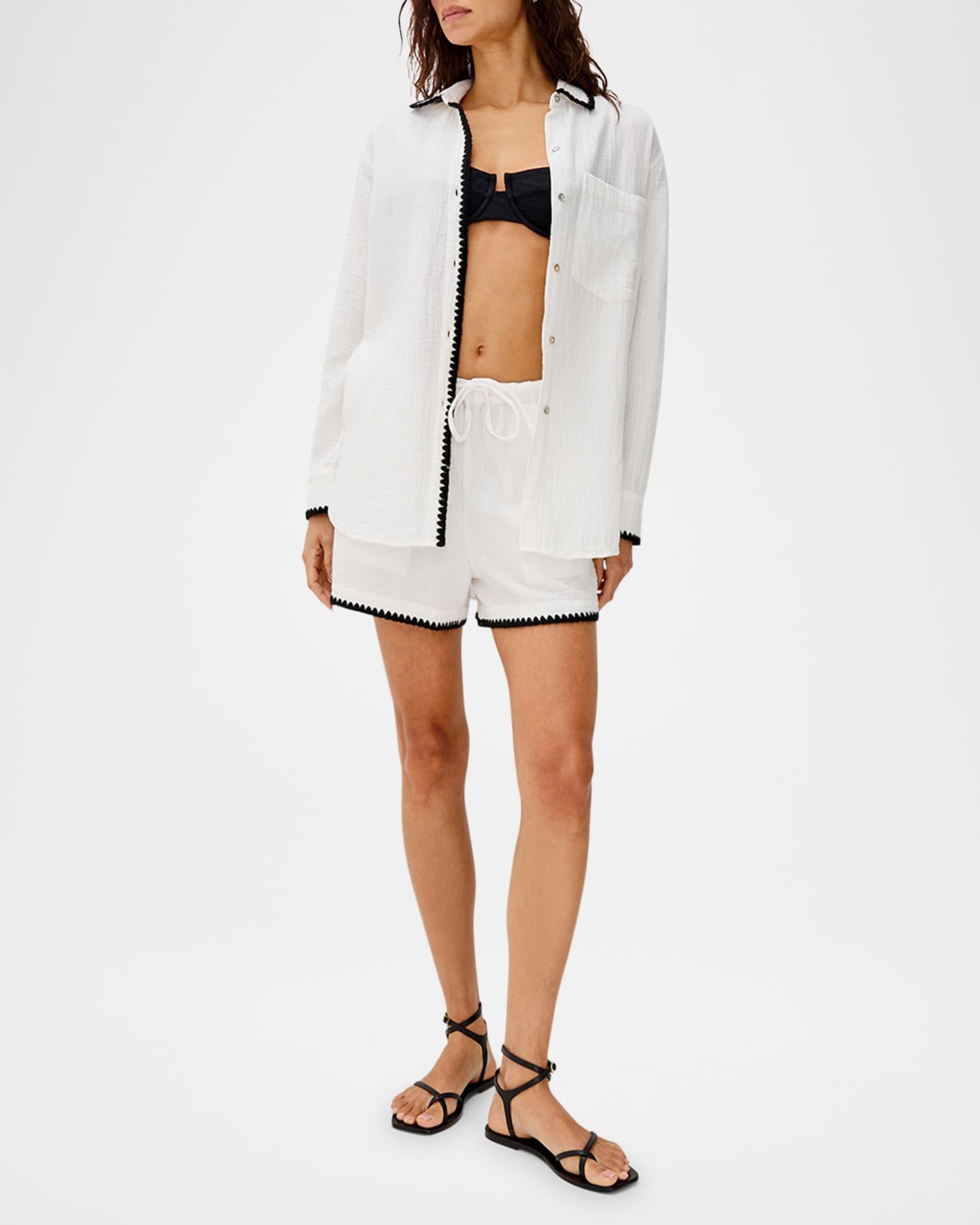 Sunny Embroidered Gauze Shorts Product Image