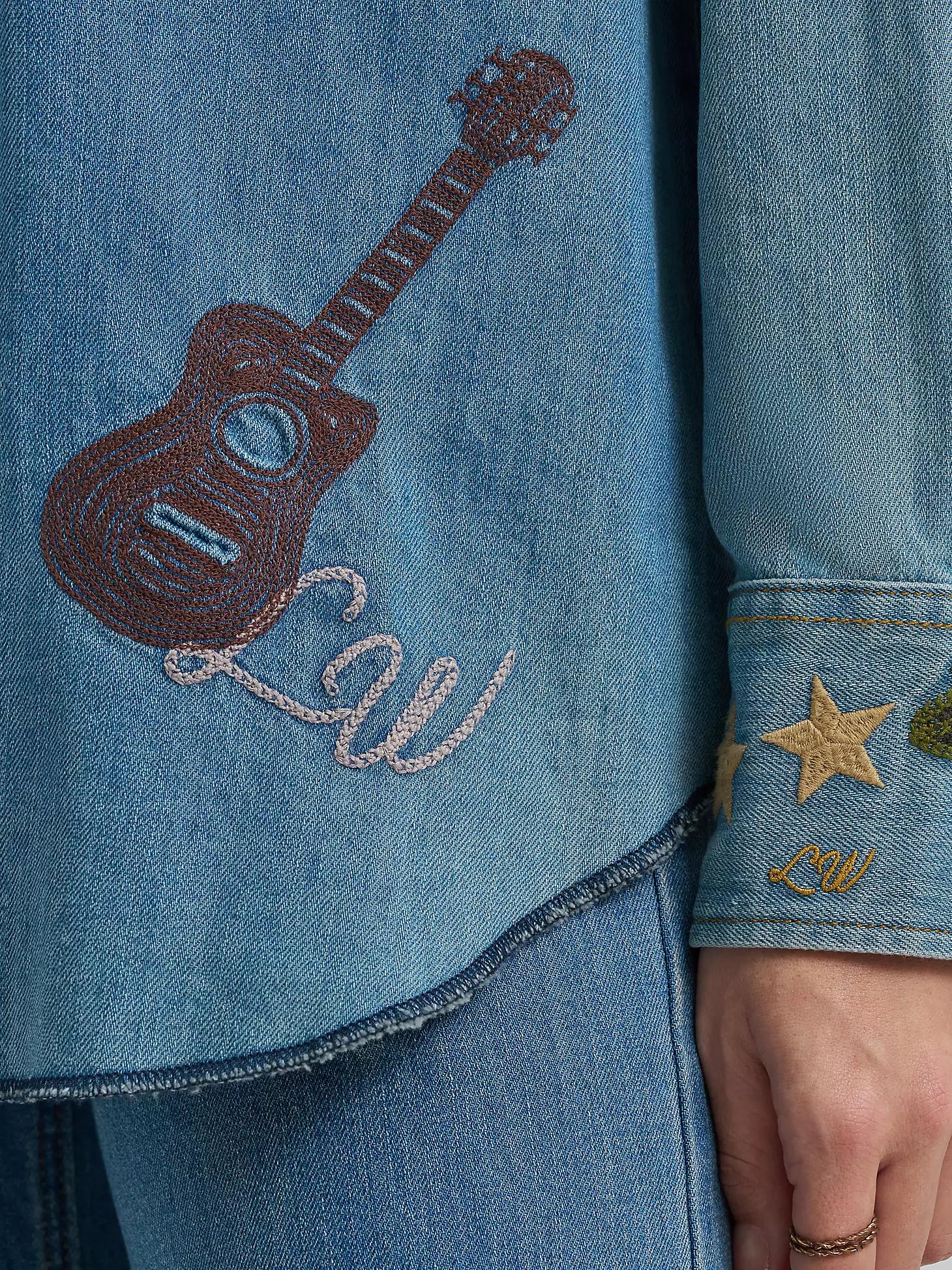 Lainey Wilson x Wrangler Embroidered Denim Shirt | Women's TOPS | Wrangler® Product Image