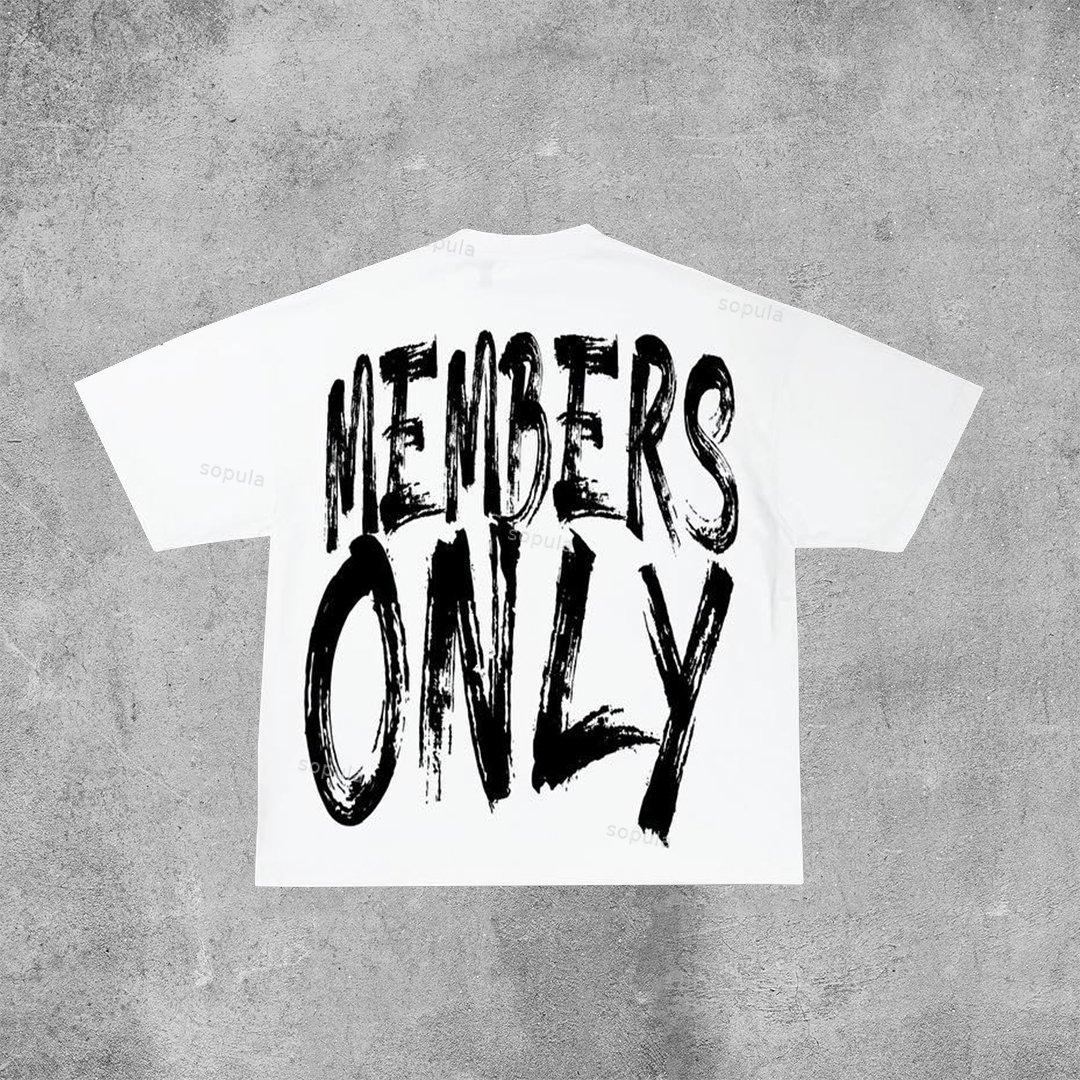 Vintage Members Only Graphic Cotton Short Sleeve T-Shirt Product Image