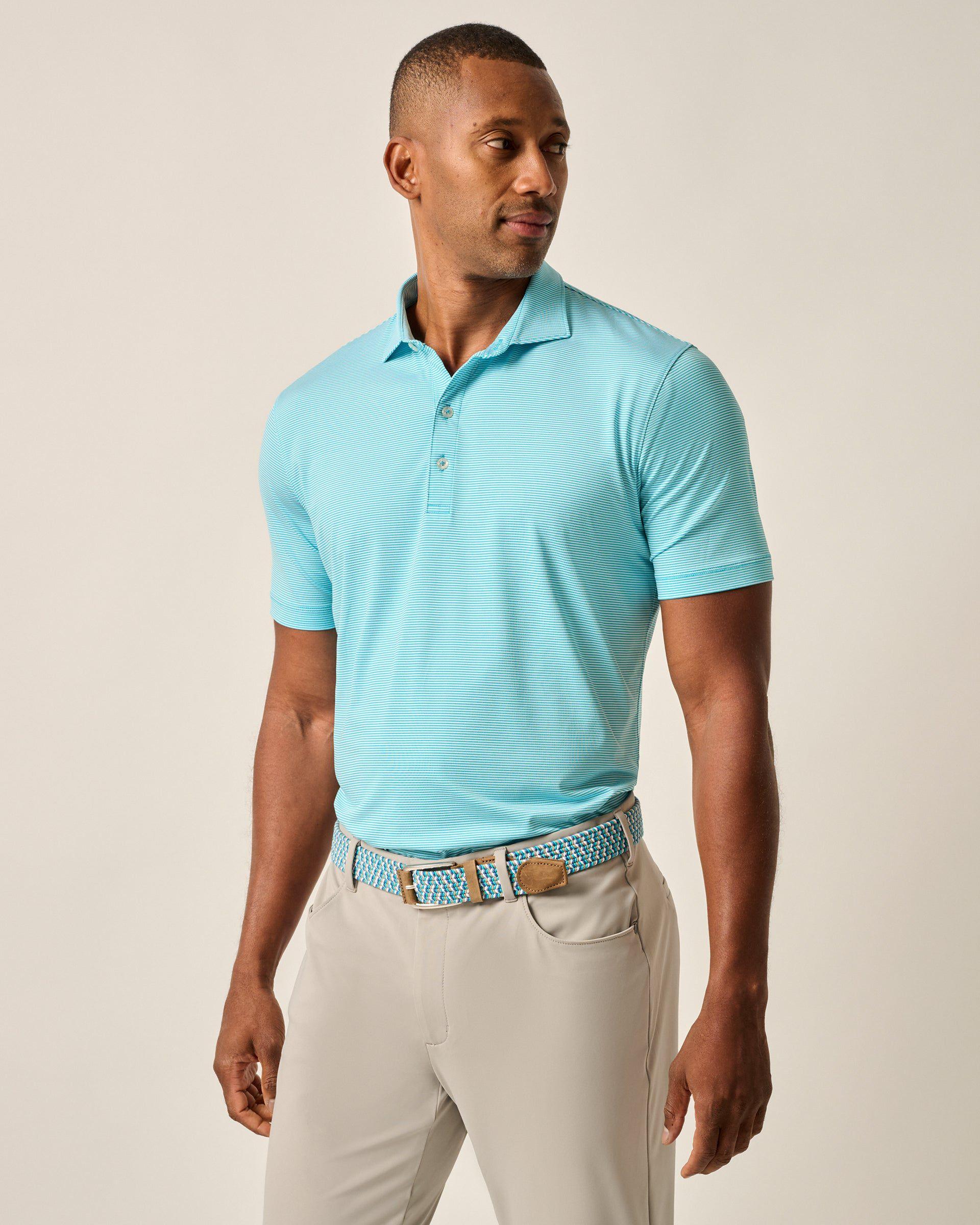 PerryGolf Performance Jersey Polo - Lyndonn Stripe Product Image