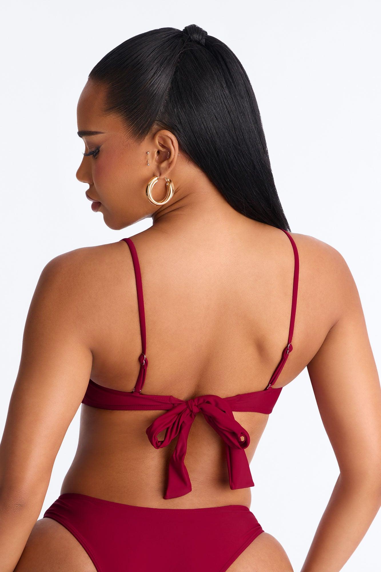 Maui Mix And Match Bandeau Bikini Top - Burgundy Female Product Image
