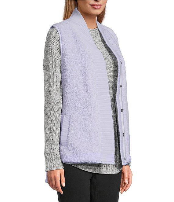 Westbound Petite Size Reversible V-Neck Open Front Vest Product Image