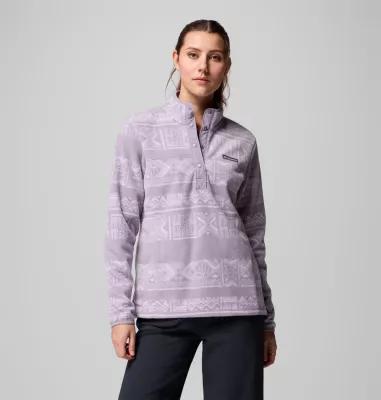Columbia Womens Benton Springs Printed Half Snap Fleece Pullover- Product Image