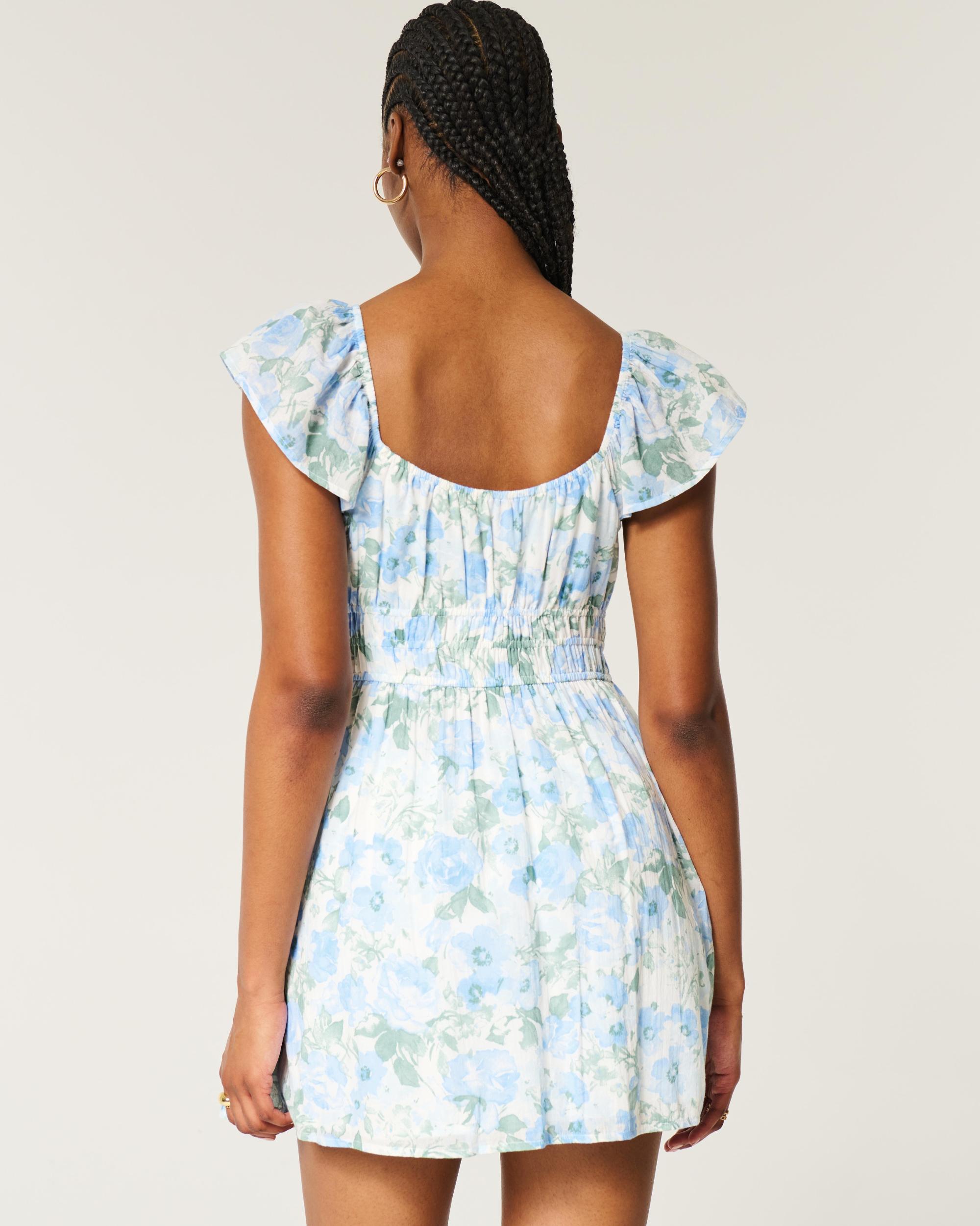 Flutter Sleeve Double-Tie Skort Dress Product Image