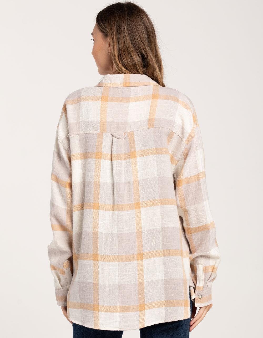 RSQ Womens Plaid Flannel - TAN Product Image