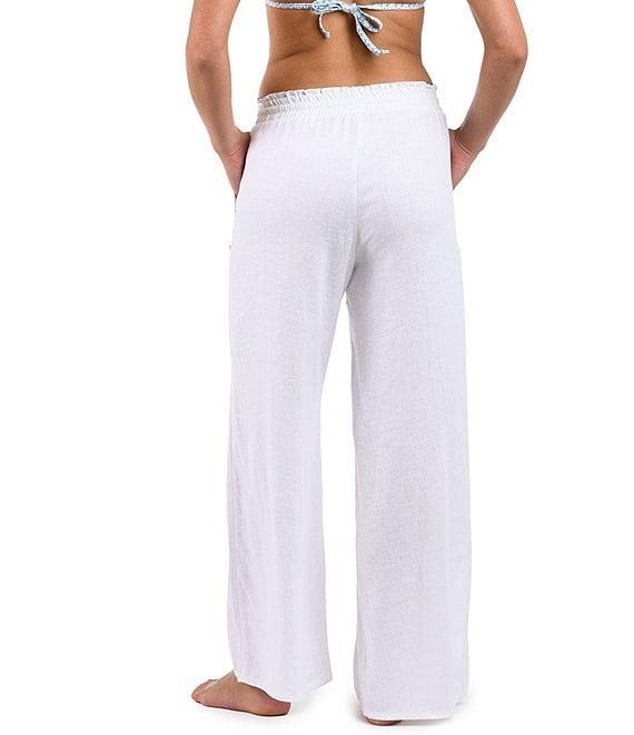 La Blanca Delphine Coast Drawstring Elastic Waist Wide Leg Swim Cover-Up Pants Product Image