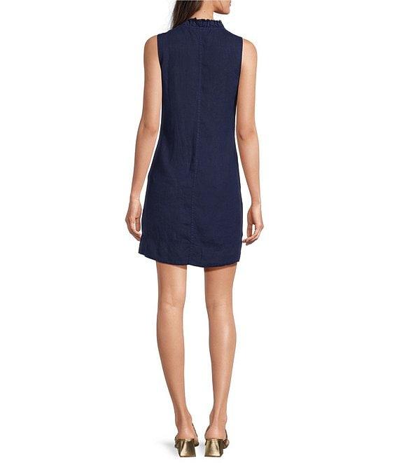 Tommy Bahama Ruffle Split V-Neck Sleeveless Side Pocket Dress Product Image