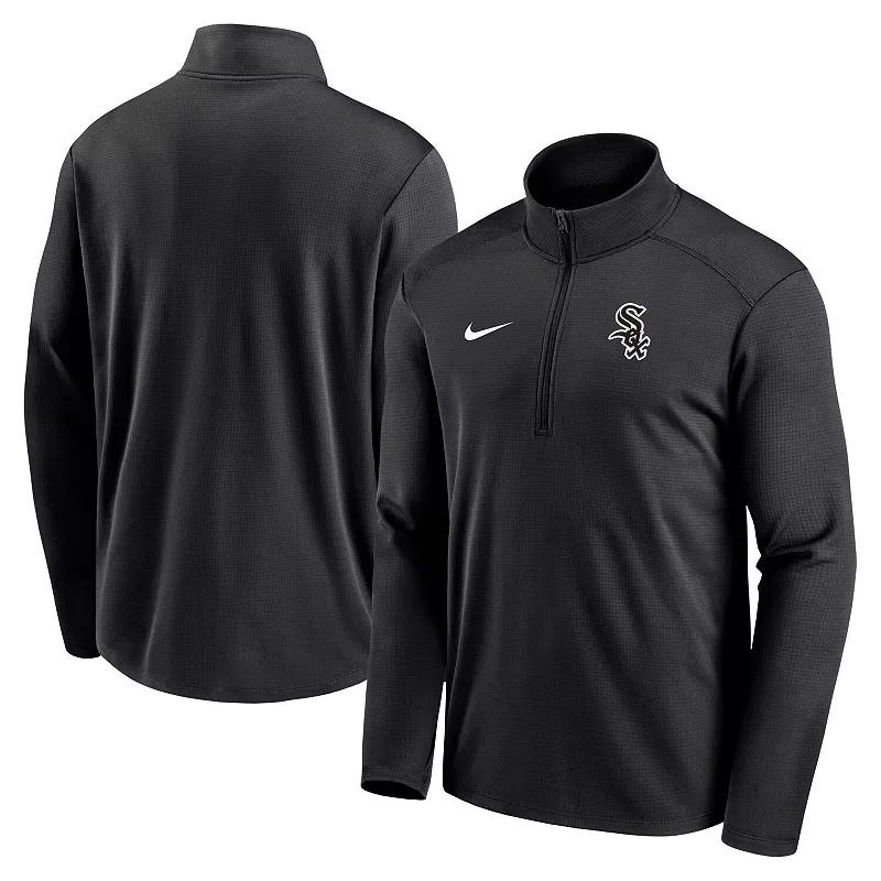 Mens Nike Anthracite Los Angeles Chargers Logo Pacer Performance Half-Zip Jacket Product Image