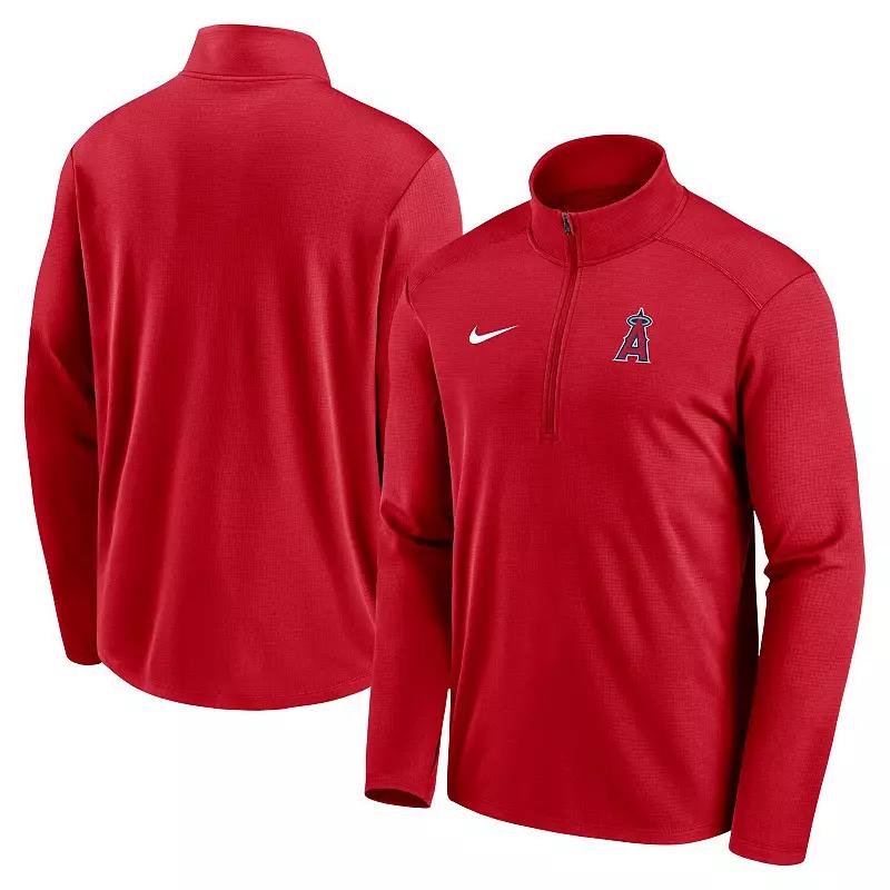 Mens Nike Anthracite Los Angeles Chargers Logo Pacer Performance Half-Zip Jacket Product Image