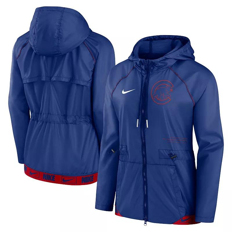 Women's Nike Royal/Red Chicago Cubs Statement Raglan Full-Zip Hoodie Jacket,  Product Image