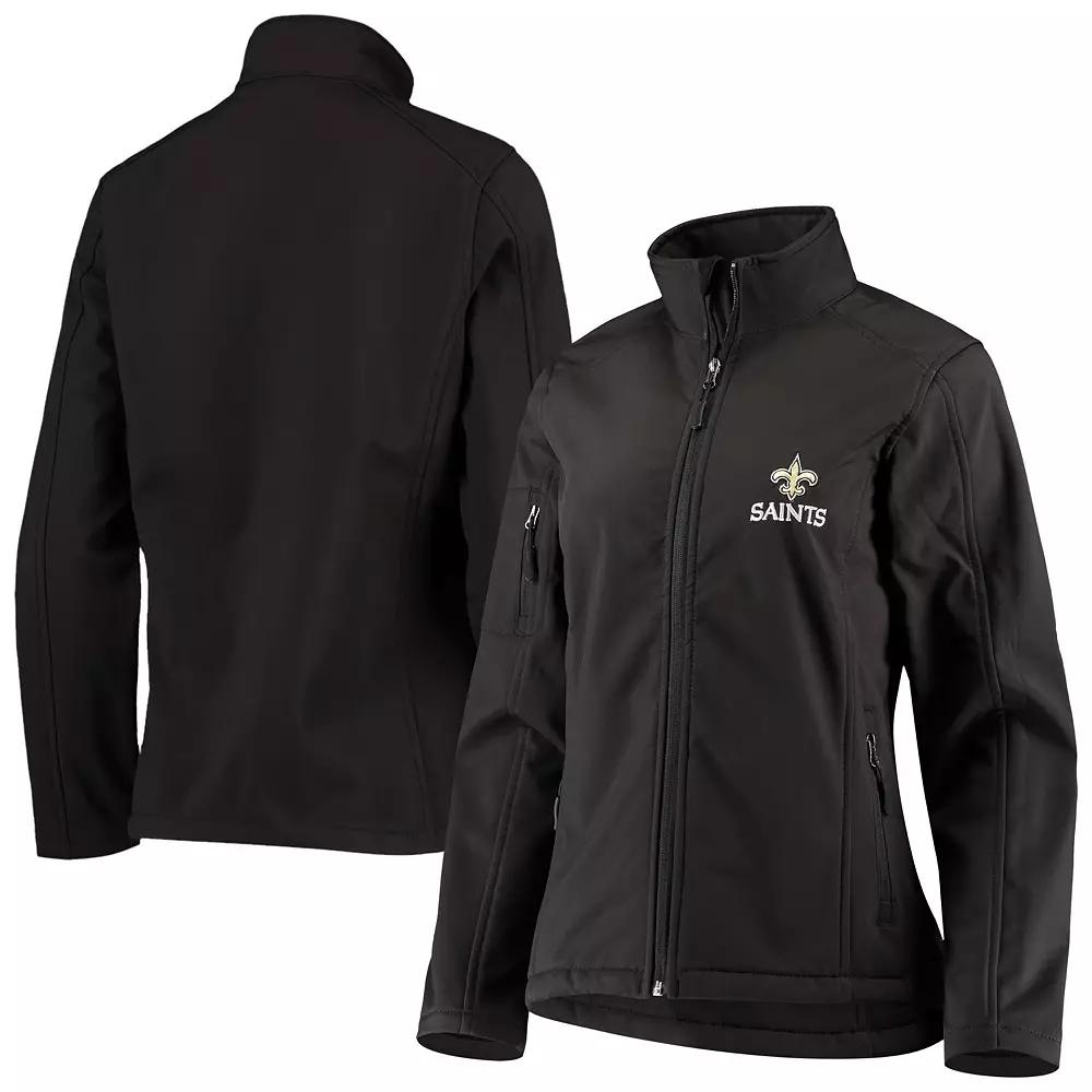 Women's Black New Orleans Saints Full-Zip Sonoma Softshell Jacket, Size: XL Product Image