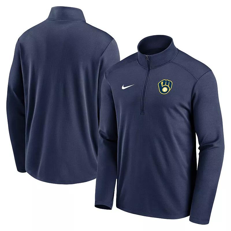 Mens Nike Anthracite Los Angeles Chargers Logo Pacer Performance Half-Zip Jacket Product Image