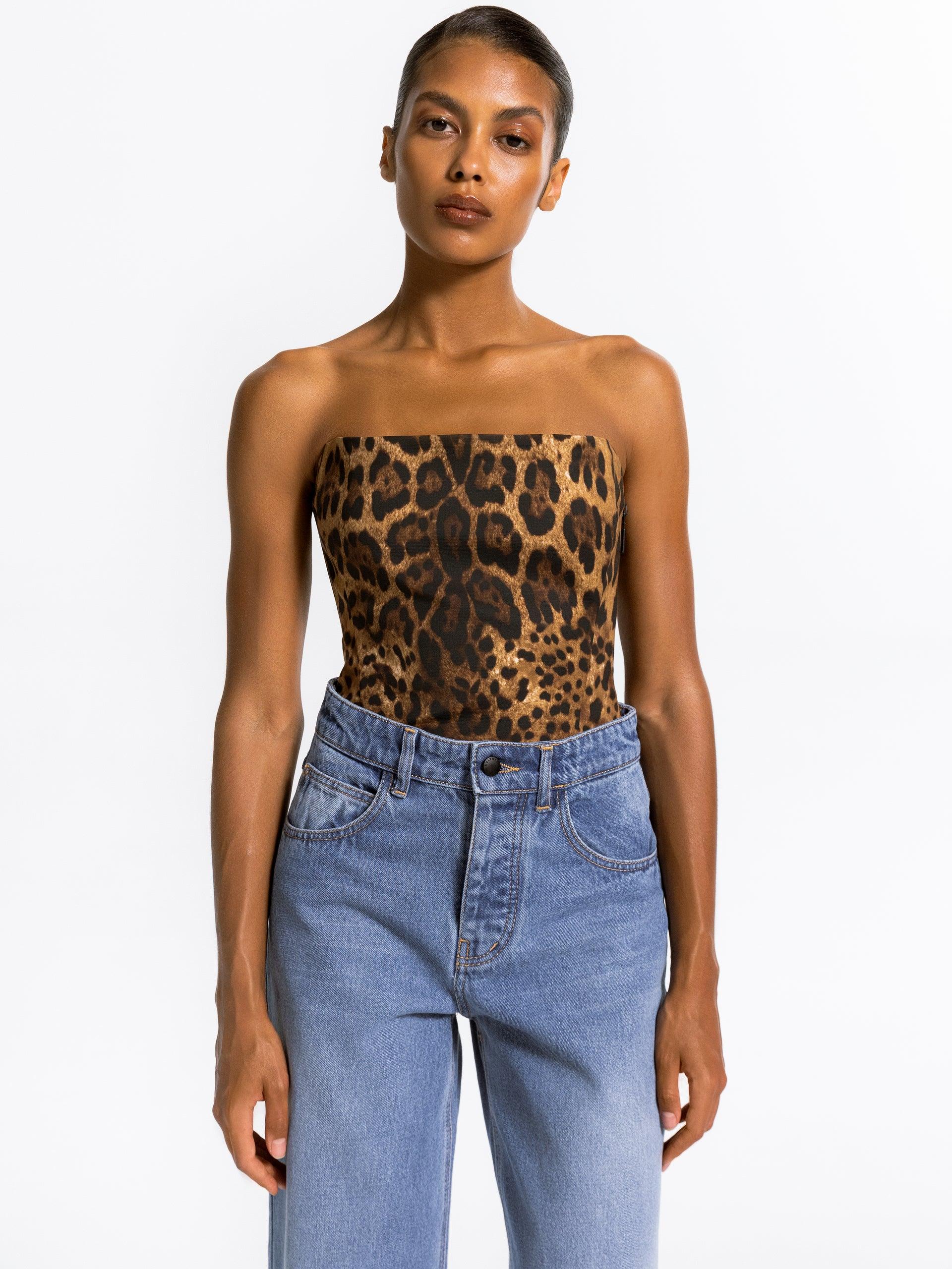 Bundle: Etta bandeau in Leopard + Vixen shorts in Leopard Product Image