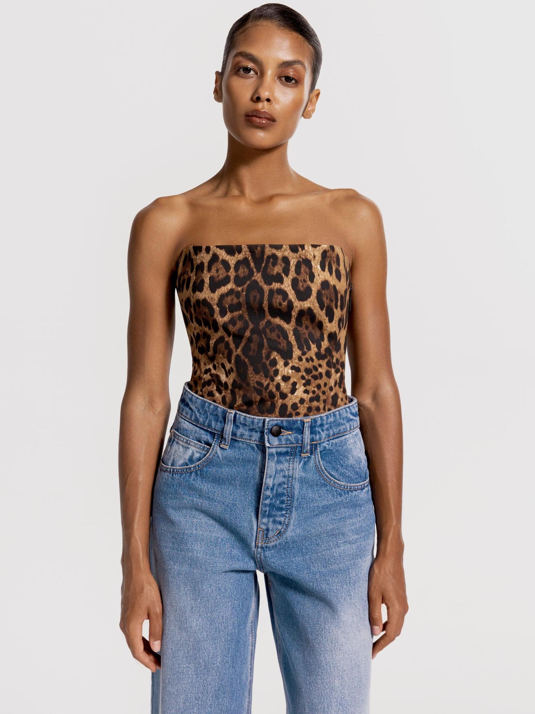Bundle: Etta bandeau in Leopard + Vixen shorts in Leopard Product Image