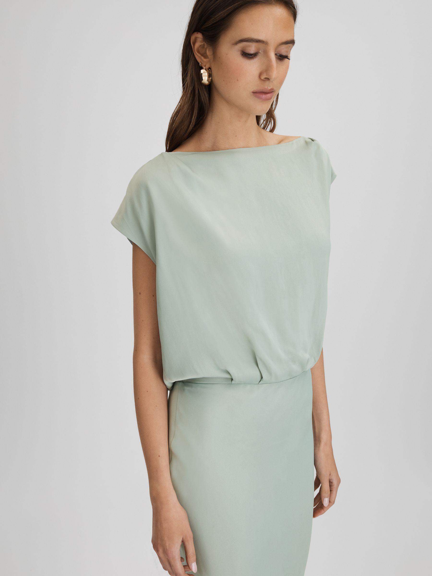 Draped Maxi Dress in Sage Product Image