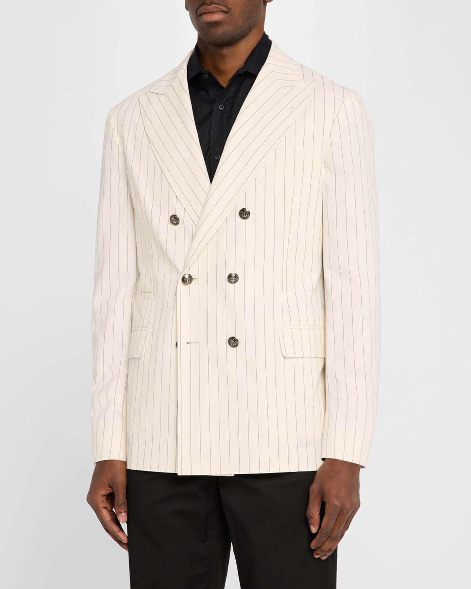 Men's Double-Breasted Pinstripe Sport Coat Product Image