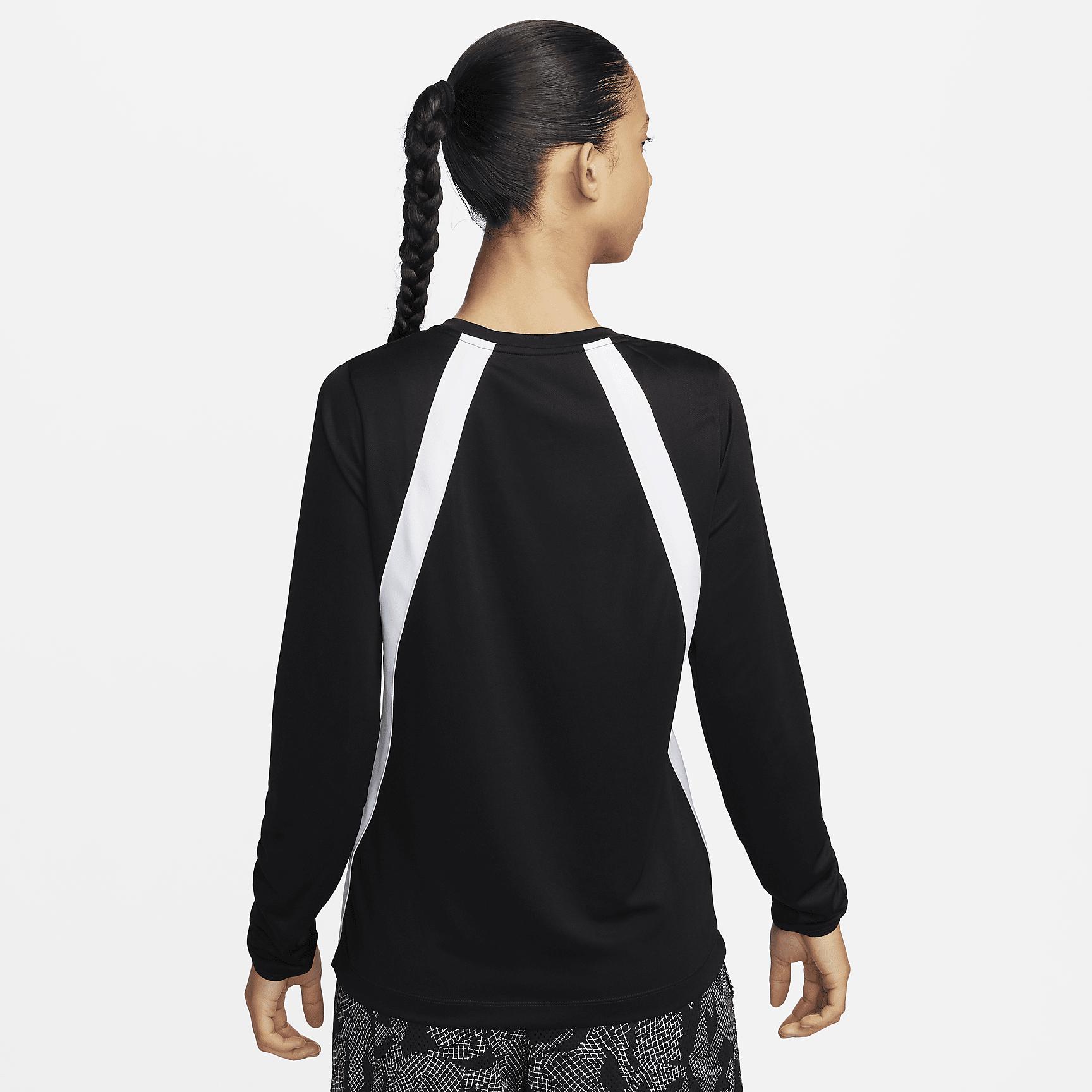 Nike Womens Nike Dri-Fit L/S Pregame Top - Womens White/Black/White Product Image