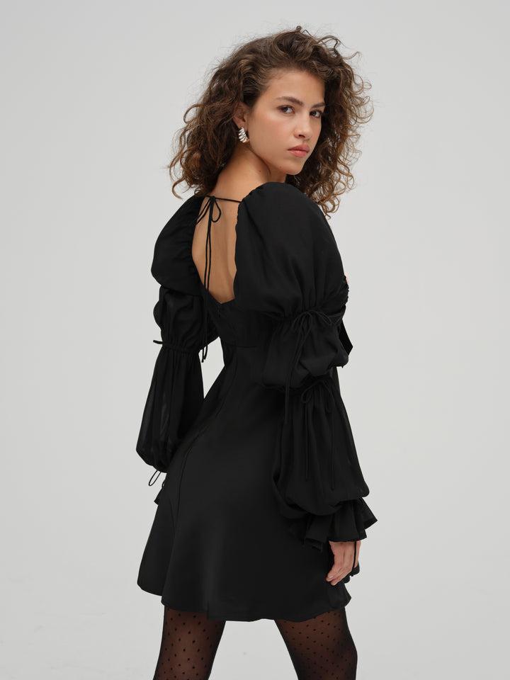 Jillian Mini Dress — Black Product Image