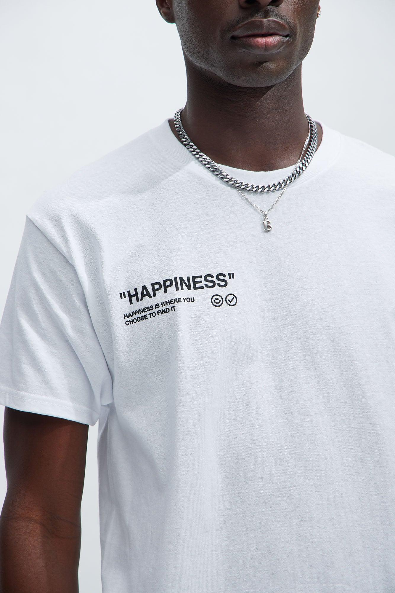 Happiness Short Sleeve Tee - White Product Image