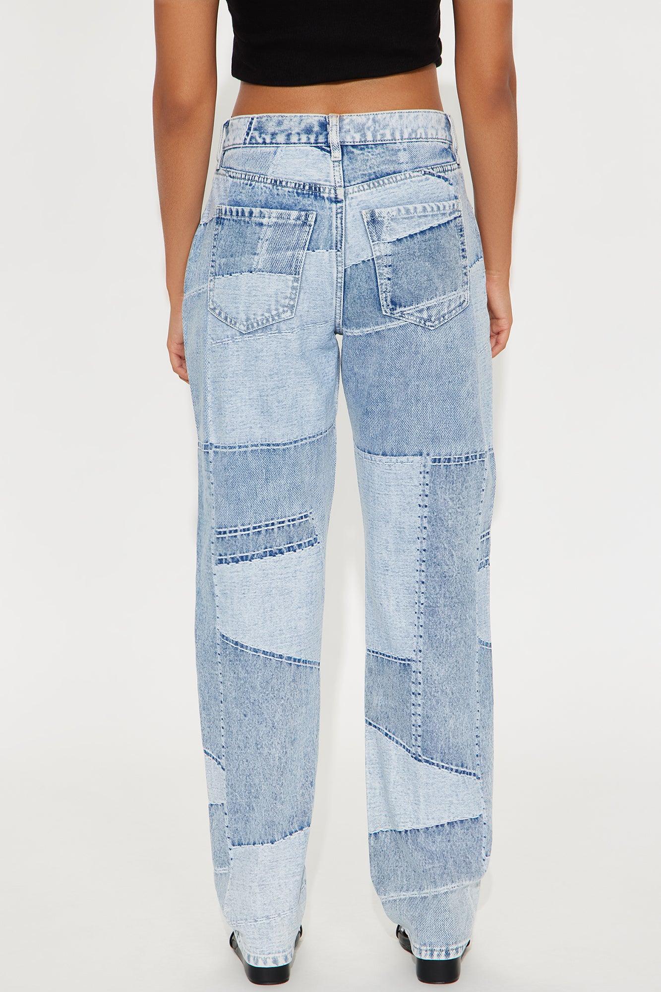 Patch Things Up Straight Leg Jeans - Light Wash Female Product Image