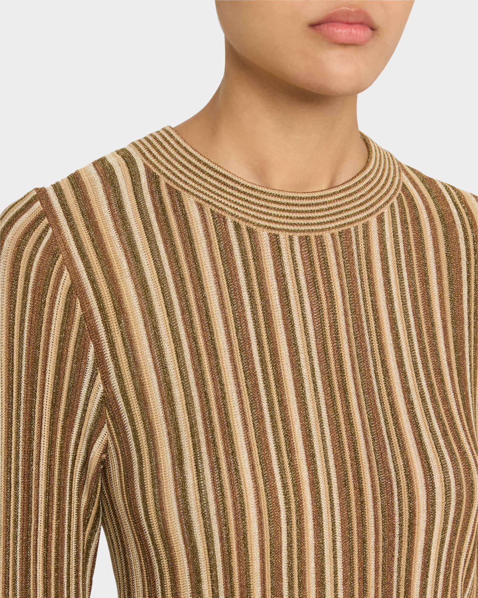 Jane Stripe Long-Sleeve Mini Dress Product Image