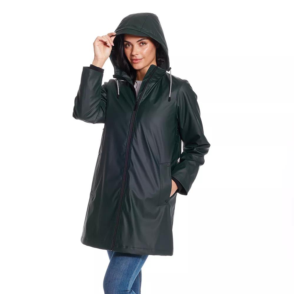 Women's Weathercast Water-Resistant Hooded Rain Jacket,  Product Image