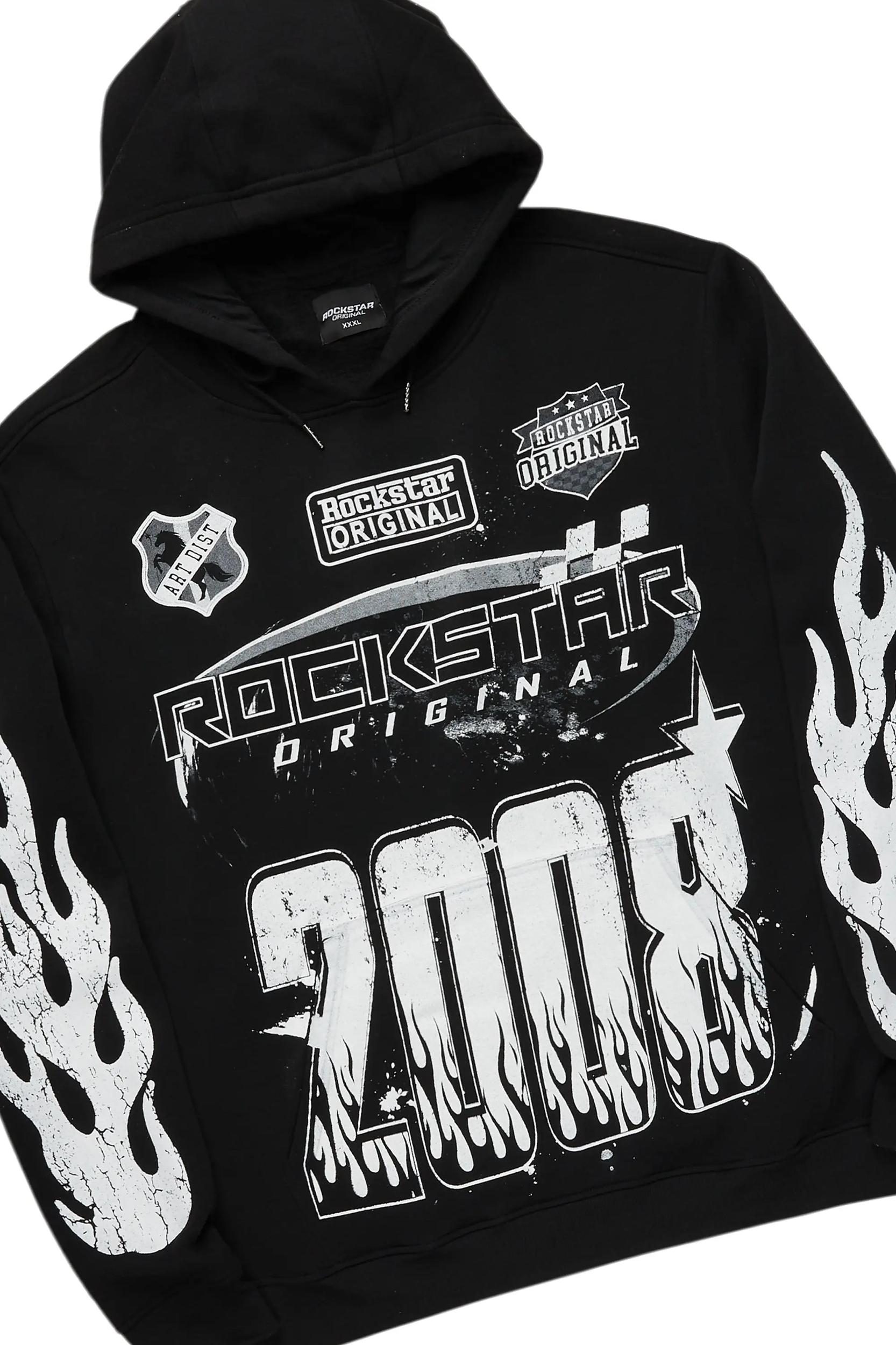 Amos Black Hoodie/Stacked Jean Bundle Male Product Image