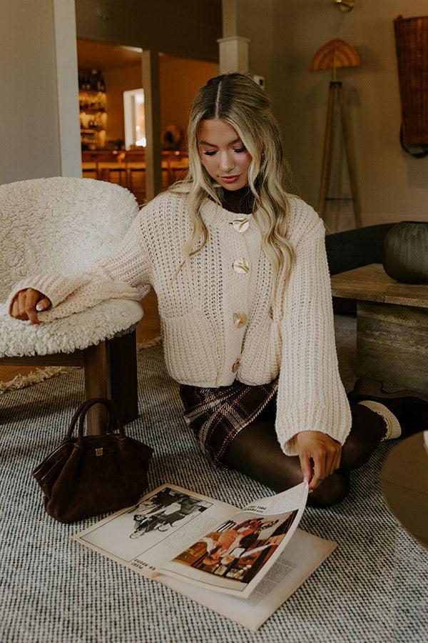 Cafe Patio Plaid Skirt in Chestnut Product Image