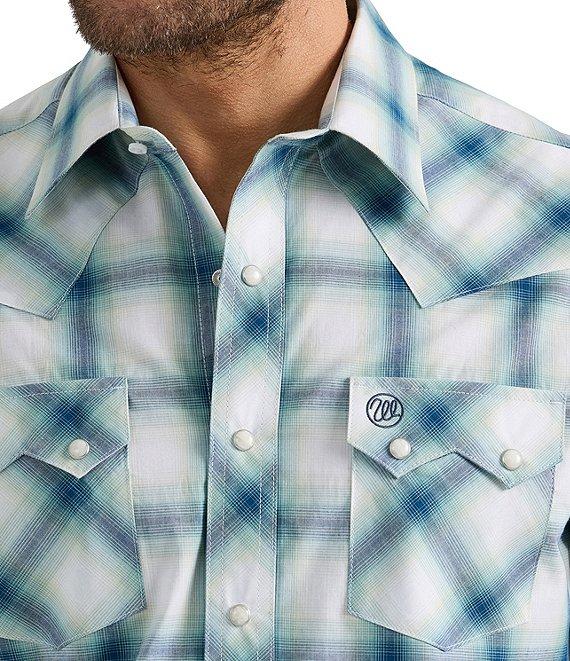 Wrangler® Long Sleeve Retro® Plaid Woven Shirt Product Image