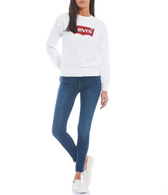 Levi's® Graphic Standard Crew Neck Long Sleeve Ribbed Hem Sweatshirt Product Image