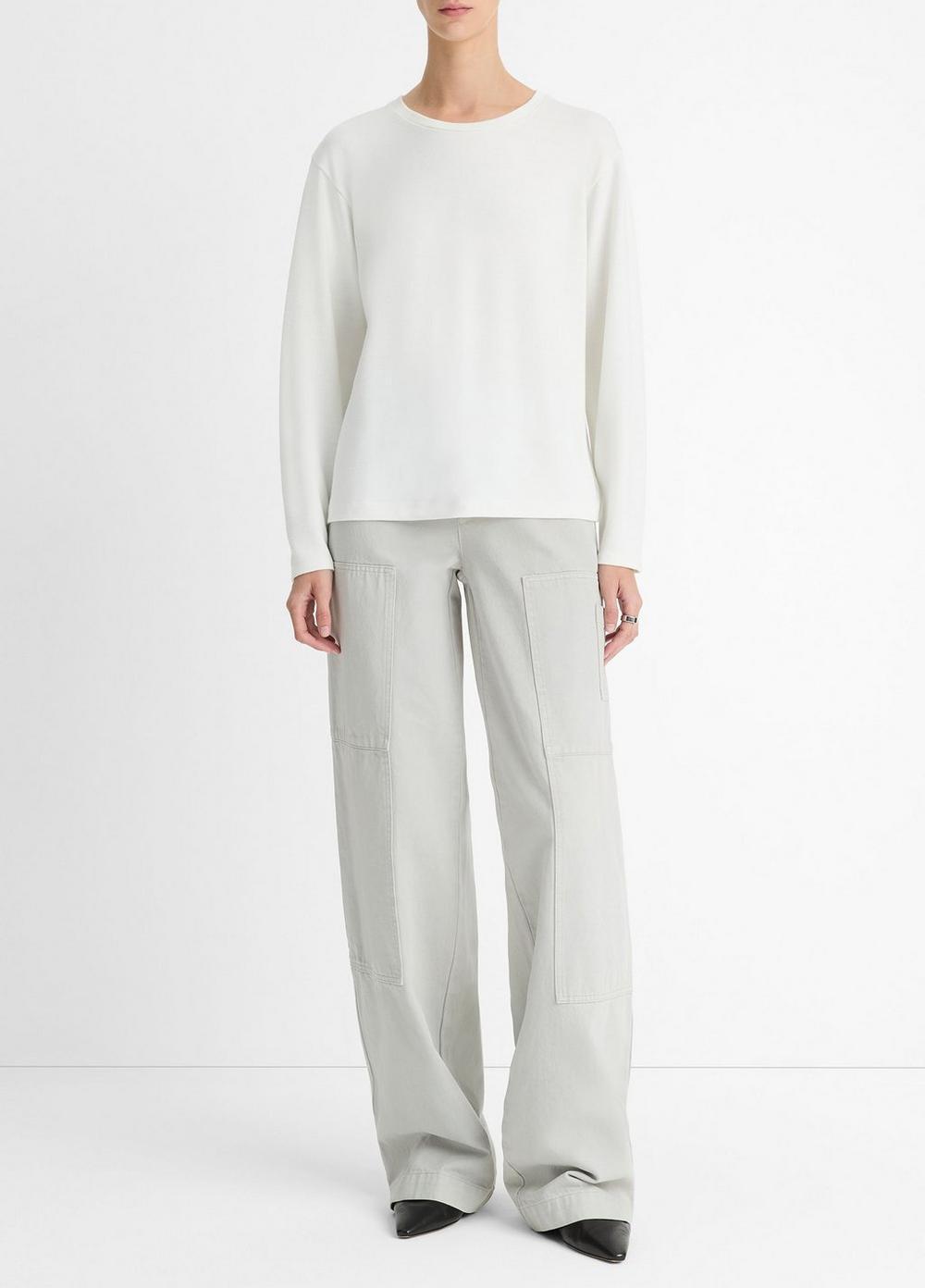 Knit Relaxed Long-Sleeve T-Shirt Product Image