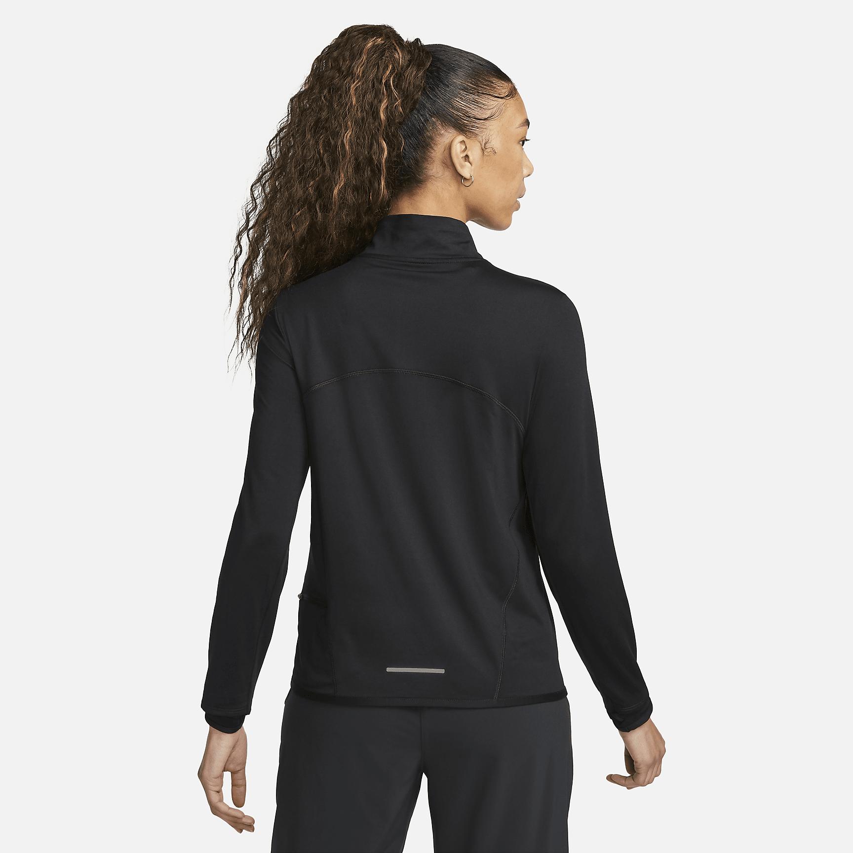 Nike Womens Swift Element UV Protection 1/4-Zip Running Top | FB4316-010 Product Image