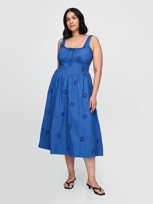 Eyelet Scoop Neck Dress Product Image