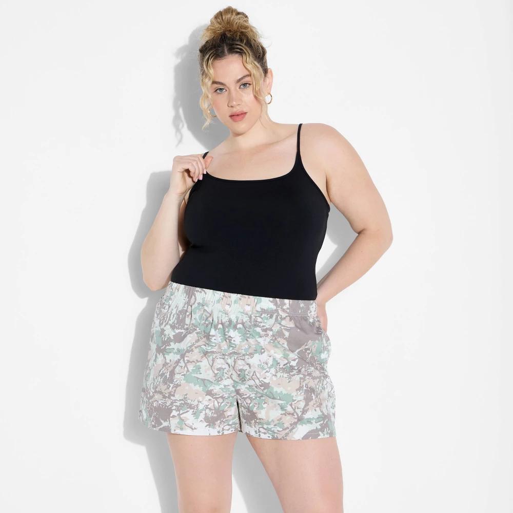 Women's Graphic Boxer Shorts - Camo 1X Product Image