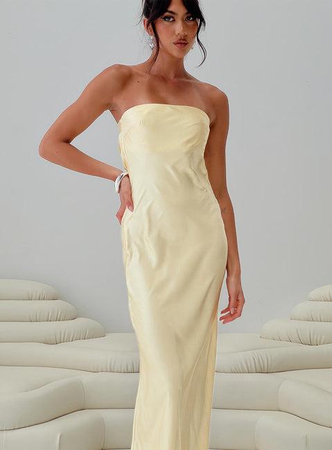 Haley Maxi Dress Yellow Product Image