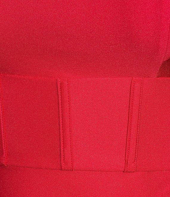 City Vibe Plus Square Neck Spaghetti Strap Side Slit Dress Product Image