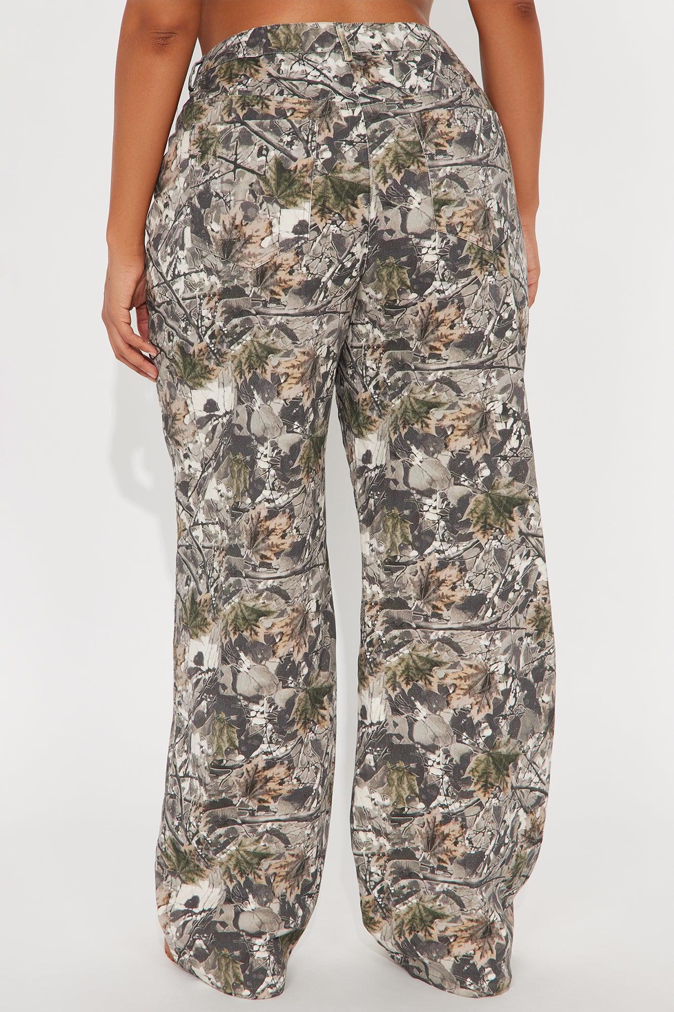 Nowhere To Be Found Camo Wide Leg Pant - Camouflage Female Product Image