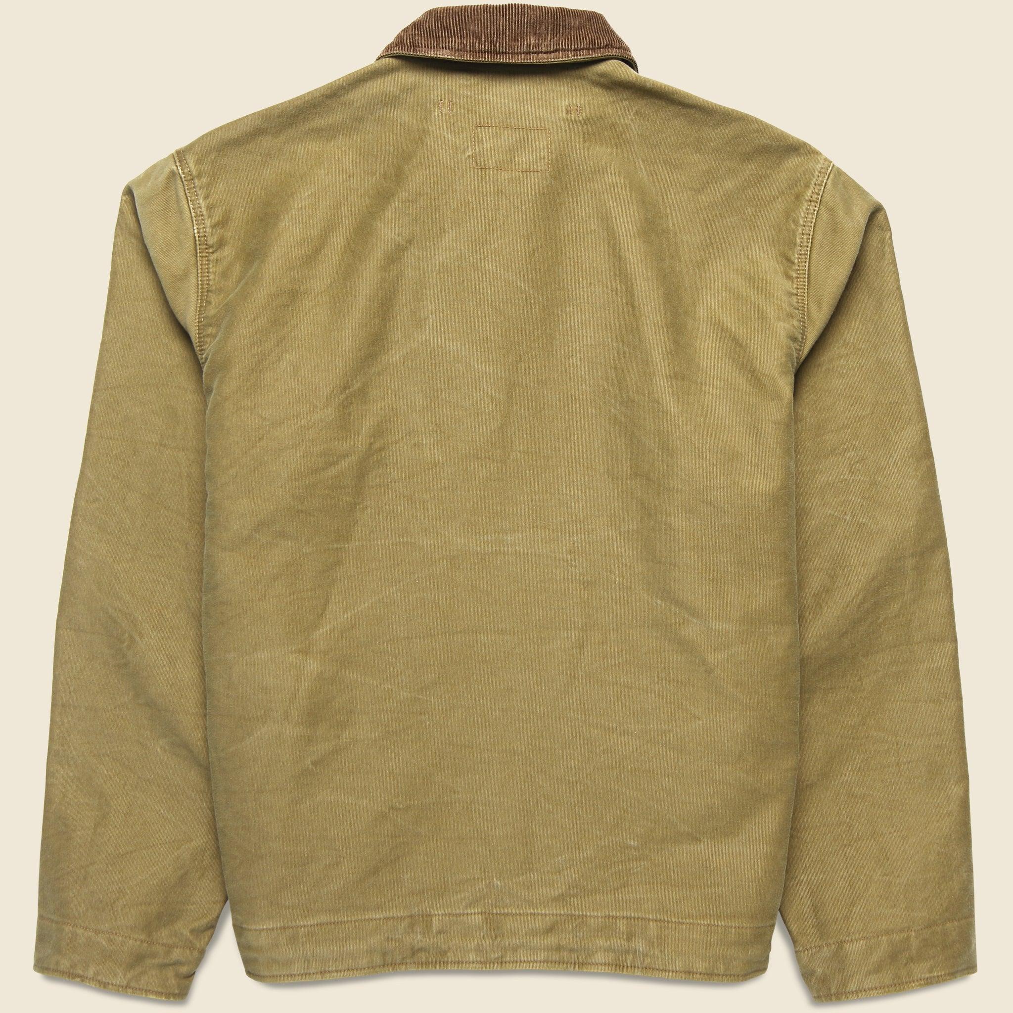 Corduroy Collar Deck Jacket - Khaki Product Image