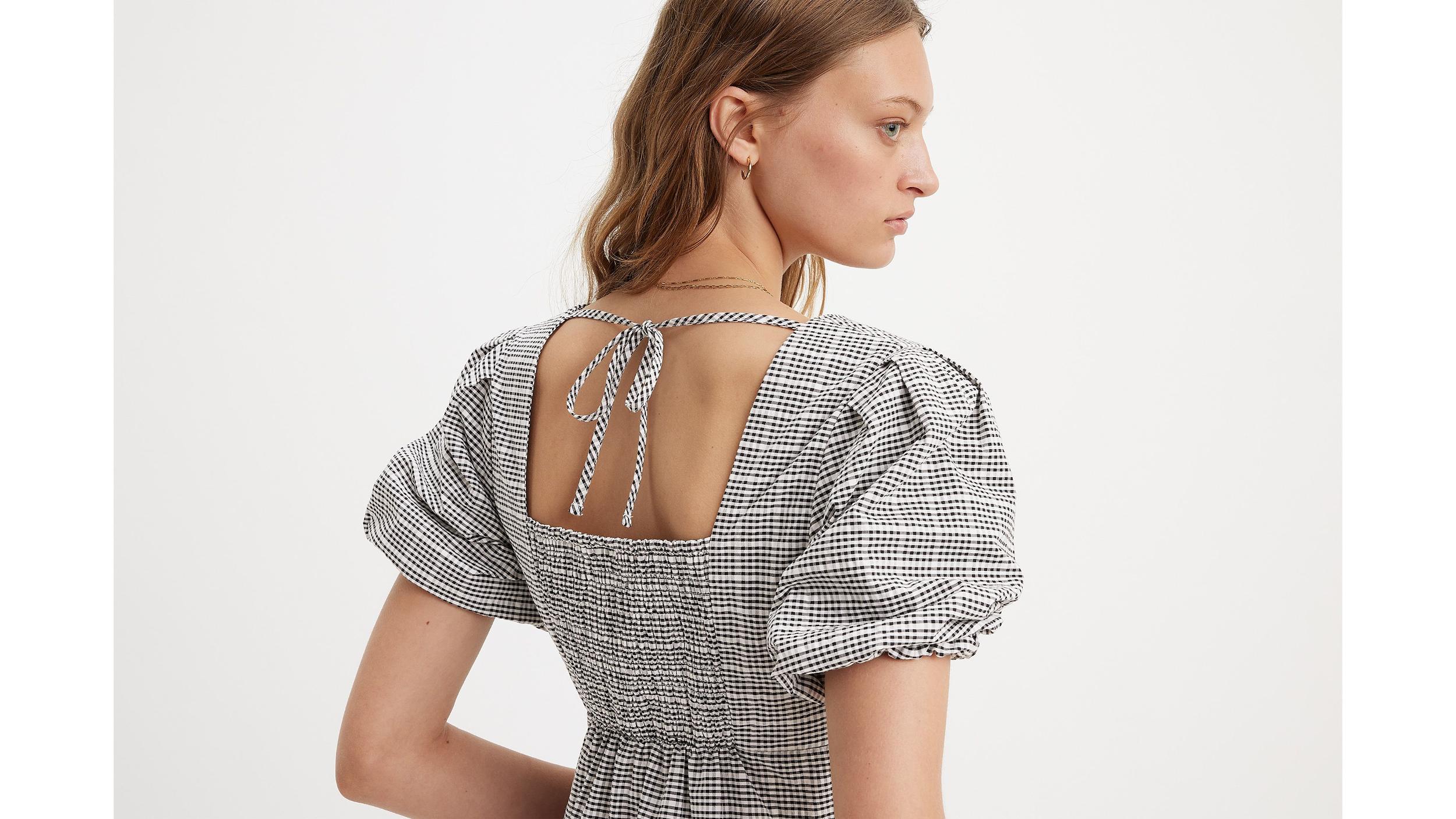 Volume Sleeve Tiered Dress Product Image