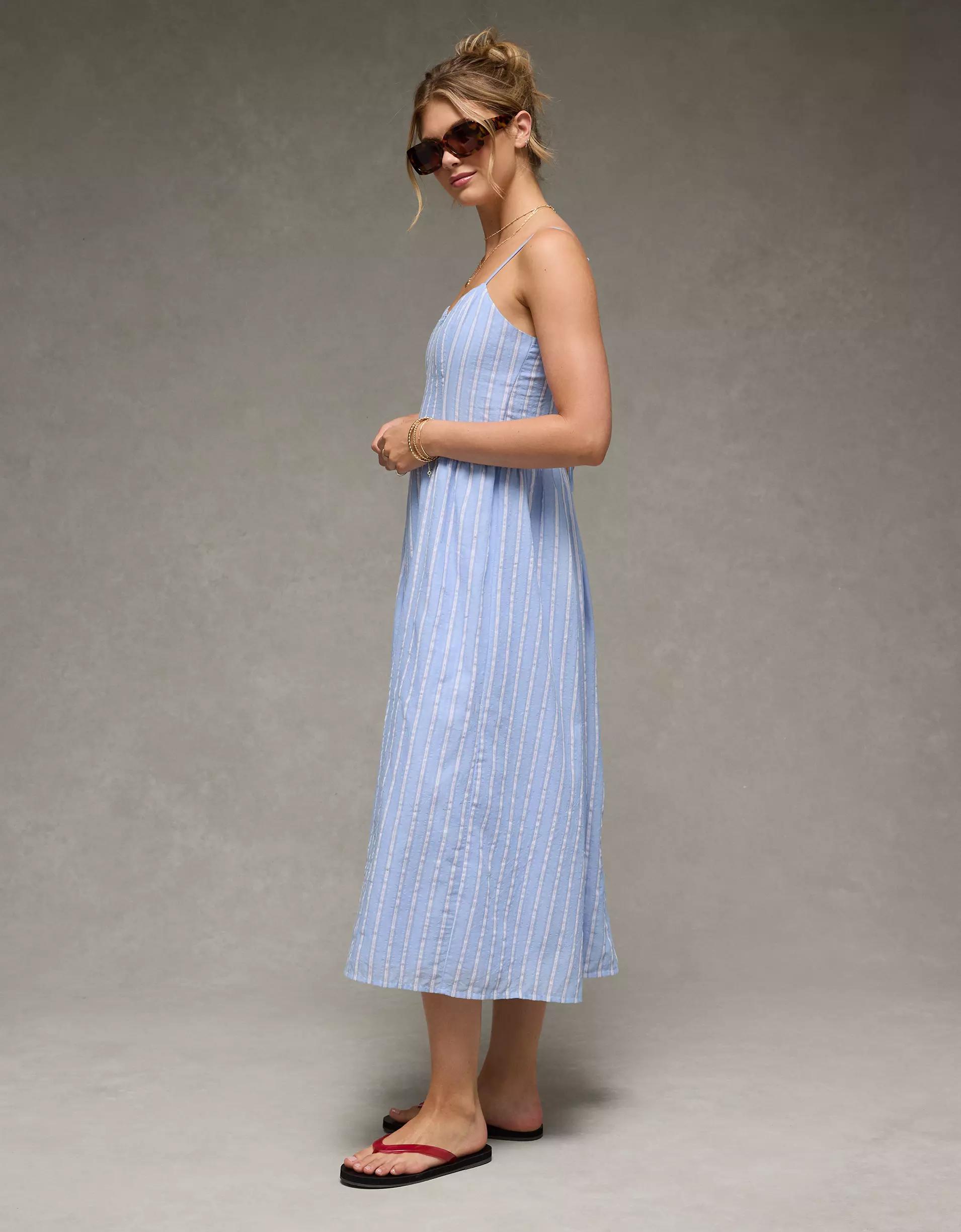 AE Sweetheart Drop Waist Midi Dress Product Image