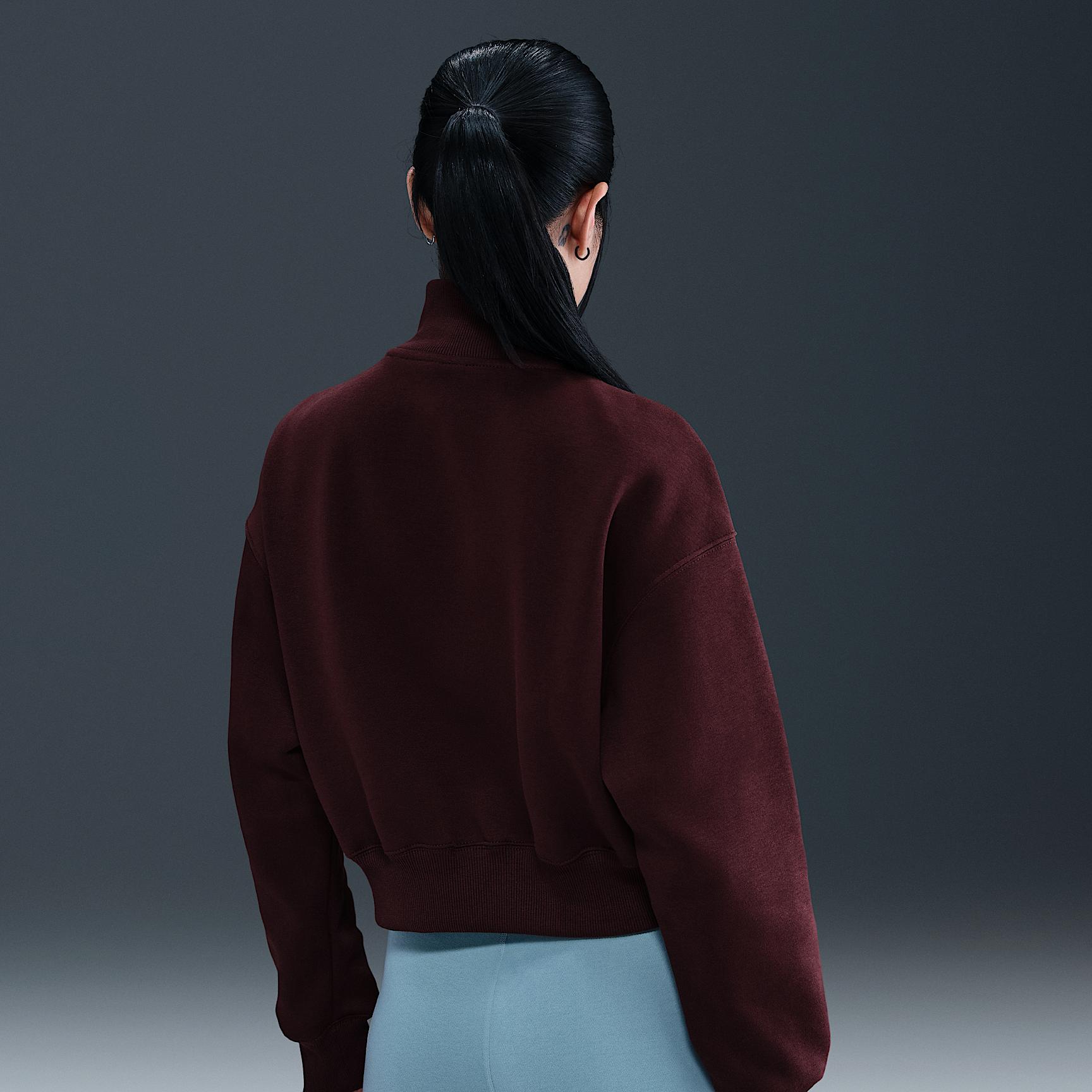 Women's Nike Sportswear Phoenix Fleece 1/4-Zip Cropped Sweatshirt Product Image