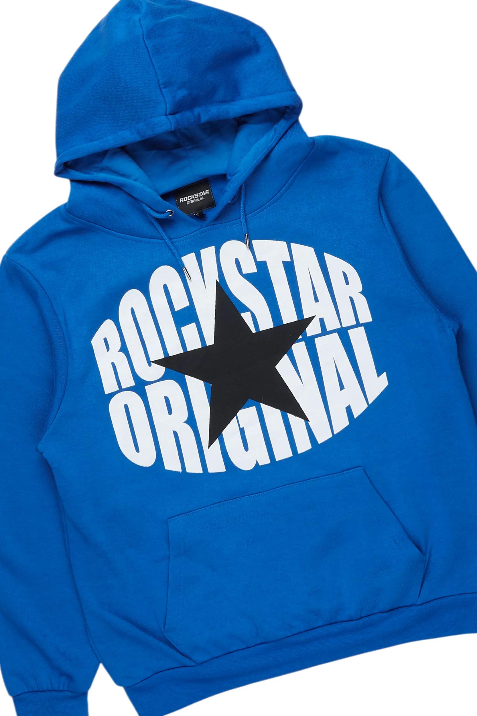 States Royal Blue Hoodie Stacked Flare Track Set Male Product Image