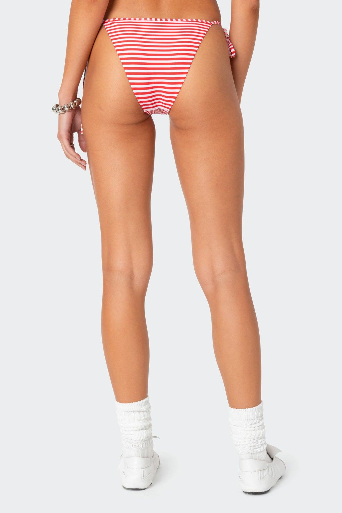 Zora Striped String Bikini Bottom Product Image
