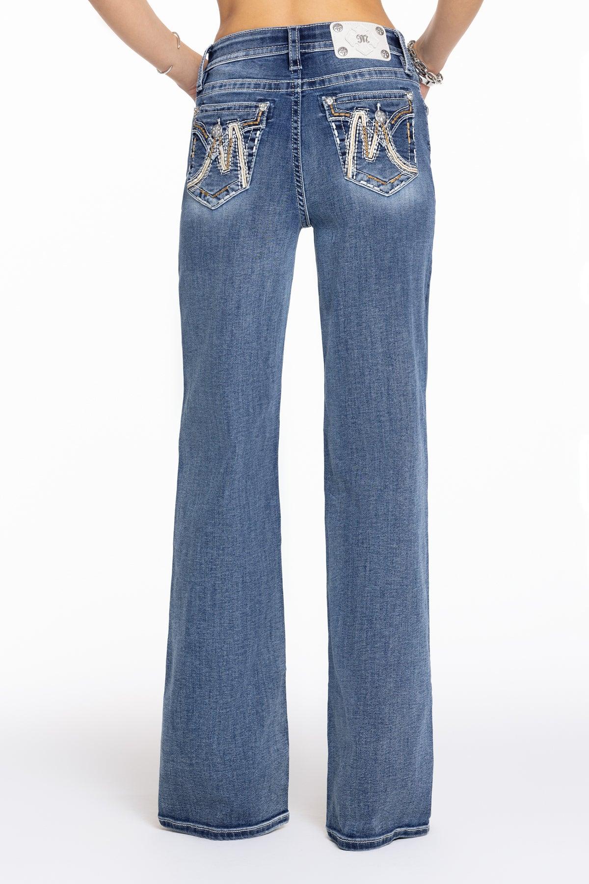 Maya Logo Wide Leg Jeans Product Image