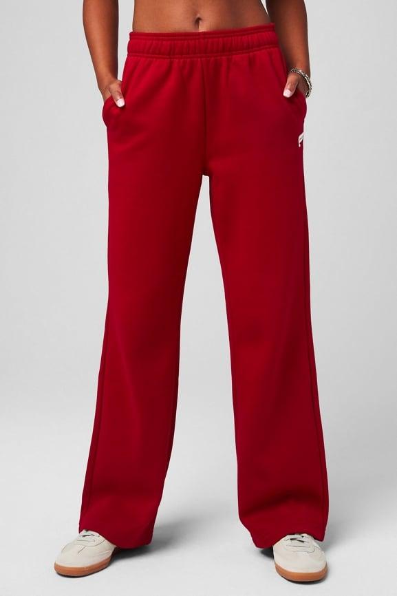 Cozy Fleece Wide Leg Sweatpant Product Image