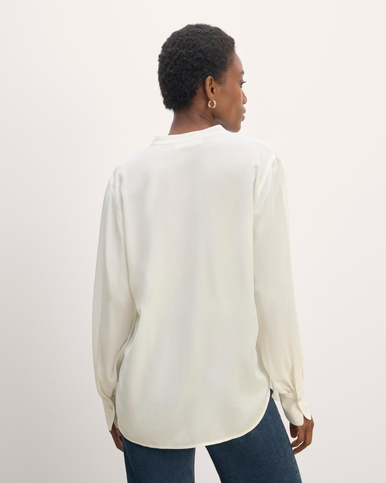 The Henley Shirt in Washable Silk Product Image