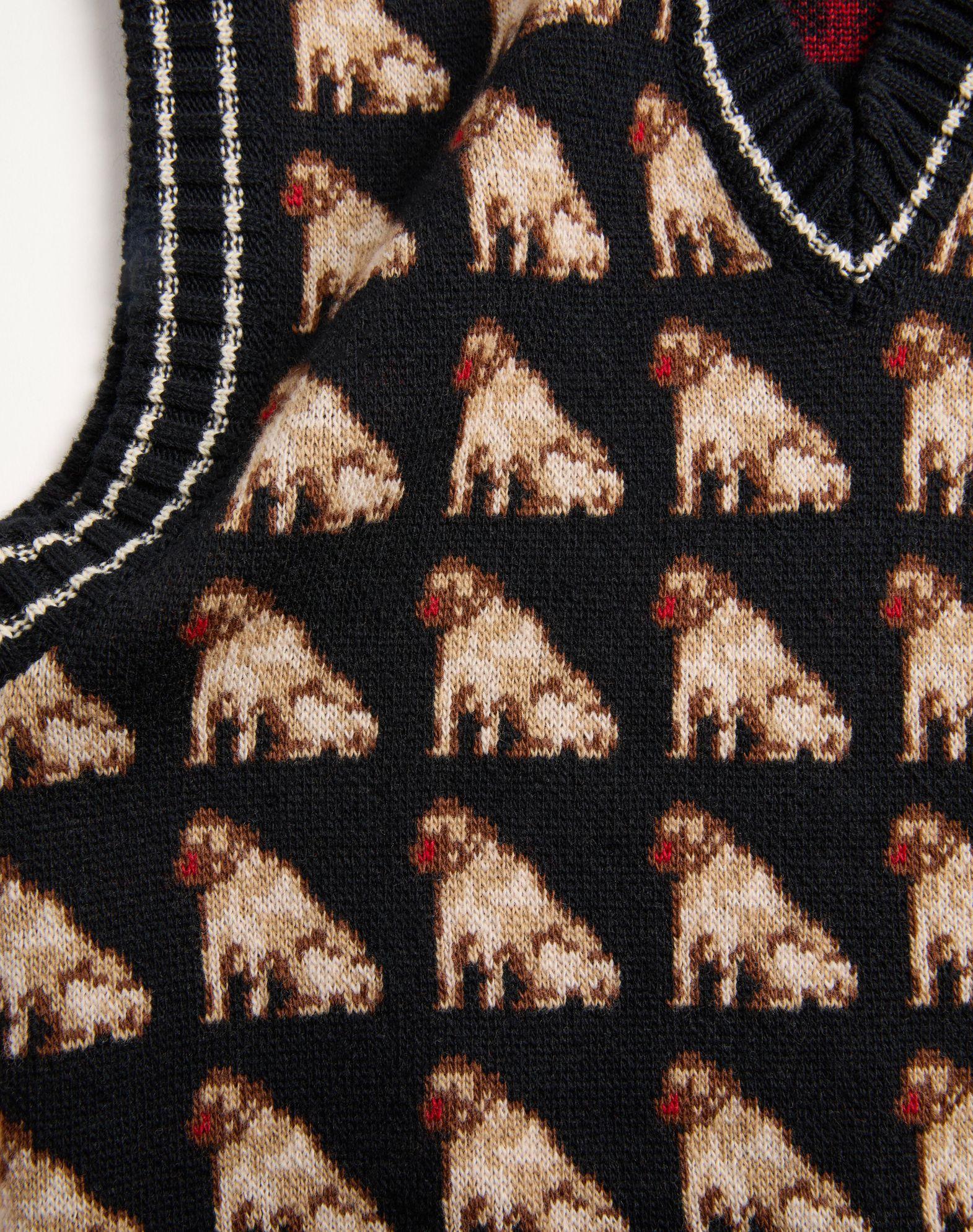 Petit Charles Jacquard Wool Gilet Product Image